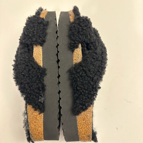 Birkenstock Papillio Daytona Shearling Teddy Platform Two-Strap Sandal Size 38 - Picture 6 of 12